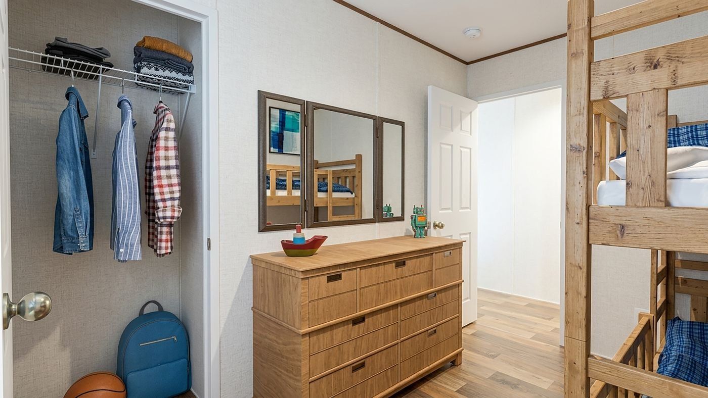 Aspen floor plan home, guest bedroom