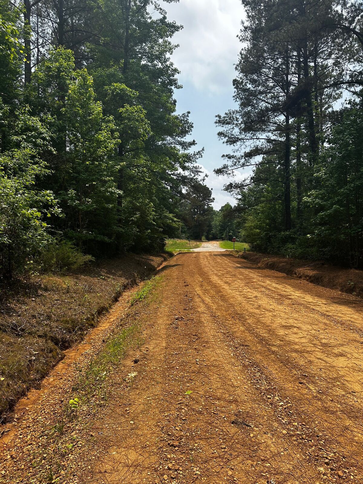 Gravel county road running along the McCool Estates tracts