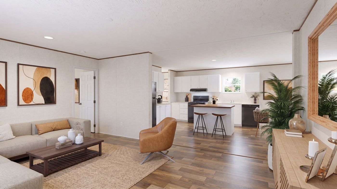 Oak floor plan home, foyer